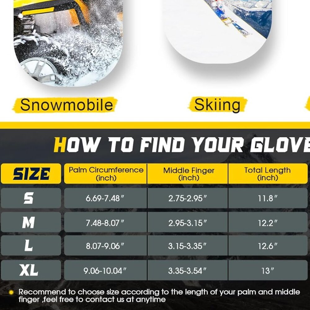 Winter Touchscreen Snowmobile Gloves - image 2